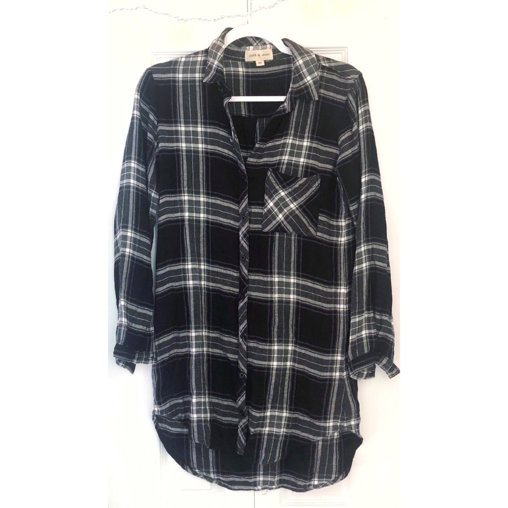 Anthropologie | Cloth & Stone Flannel Tunic - Picture 1 of 4